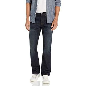 Amazon Essentials Men's Bootcut-jeans met slanke pasvorm, Donker denim, 30W / 29L