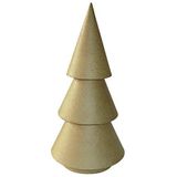 Decopatch NO002O kerstboom M van papier-maché, 15 x 15 x 30,5 cm, om te versieren, perfect voor kerstdecoratie, kartonnen bruin