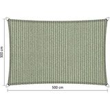 Shadow Comfort® Rechthoekige Schaduwdoek - UV Bestendig - Zonnedoek - 400 x 500 CM - Moonstone Green