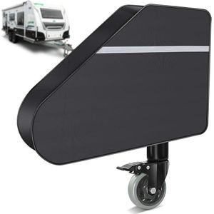 Cozary Disselafdekking voor caravans, aanhanger, 600D disselkap met reflecterende strepen, universeel, waterdicht, disselafdekking met dubbele kliksluiting, voor paardenaanhangers, bootaanhangers,