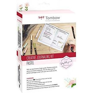 Tombow BUJO-SET1 Creative Journaling Kit Pastel Notitieboek + 7 geselecteerde producten