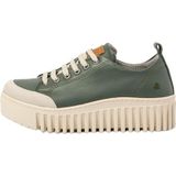 Artvoor vrouwen. 1153511DI003_0G3 Leren sportschoenen 1535 Brighton groen (36), Leer, 3 tot 5 cm, Veters, Casual