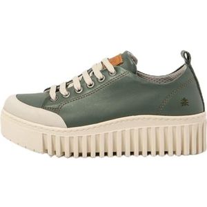 Artvoor vrouwen. 1153511DI003_0G3 Leren sportschoenen 1535 Brighton groen (36), Leer, 3 tot 5 cm, Veters, Casual