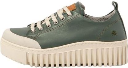 Artvoor vrouwen. 1153511DI003_0G3 Leren sportschoenen 1535 Brighton groen (36), Leer, 3 tot 5 cm, Veters, Casual