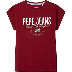 Pepe Jeans Harmonyla T-shirt voor meisjes, Rood (rood verbrand), 4 Jaren