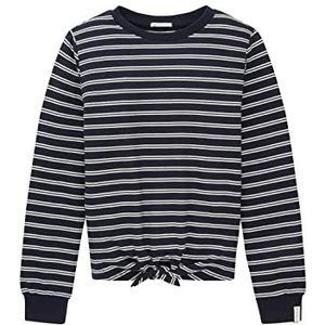 TOM TAILOR Meisjes Sweatshirt 1035157, 31442 - Navy Off White Stripe, 128
