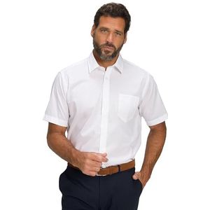 JP 1880 Heren grote maten Menswear L-8XL hemd, business, strijkvrij, kentkraag, halve mouwen, comfortabele pasvorm, tot 8XL sneeuwwit 3XL 804891200-3XL, sneeuwwit, 3XL