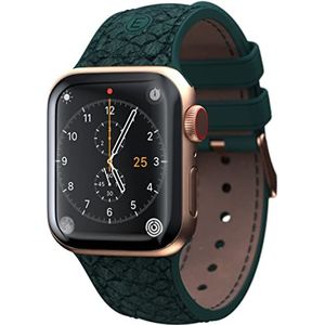 Njord Collections Apple Watch Ultra bandje - 44/45mm - Hoogwaardig Smartwatchbandje van Zalmleer - Comfortabel Design - Duurzaam materiaal - Groen