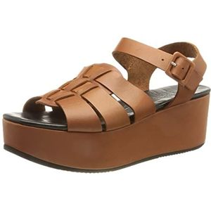 Shabbies - SHS1109 - Damessandalen - Cognac - Natuurlijk Geverfd Glad