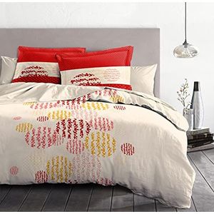 Home beddengoed, 3-delig, warm symbool, 100% katoen, 57 draden, rood-oranje, 220 x 240 cm