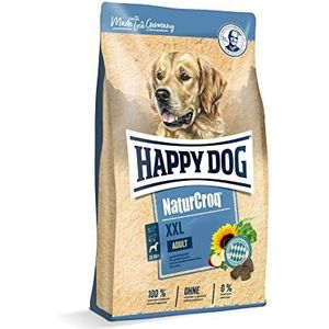 Happy Dog NaturCroq XXL 60524 Droogvoer met kruiden en grote kroketten, mix voor grotere honden, inhoud 15 kg