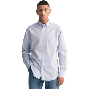 GANT Heren REG POPLIN SS Shirt Klassiek hemd, Light Blue, Standaard, lichtblauw, L