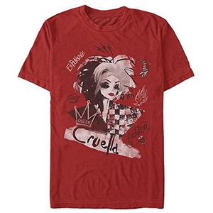 Disney Classics DNCA - ARTSY CRUELLA Unisex Crew neck T-Shirt Red M
