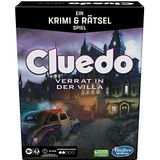 Cluedo Bordspel Verrat in de villa, Cluedo misdaad- en raadselspel, samenwerkend familiespel, Escape Room spel, Meerkleurig
