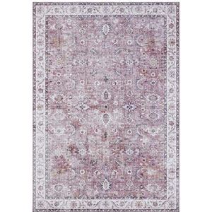 Nouristan Oosters vintage tapijt Vivana framboos rood, 120x160 cm