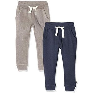 MINYMO Jongens 2-pack sweatpants/vrijetijdsbroek broek, meerkleurig (Ensign Blue/Grey 794), (fabrieksmaat: 104), blauw