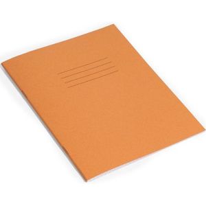 RHINO Briefpapier Oefenboek | 8 x 6,5 | 48 pagina's | 5 mm vierkant oefenboek | oranje | leermiddelen | schoolboeken | pak van 10