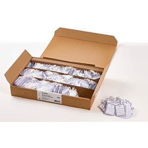 HERMA 6821 productetiketten met oog en draad (40 x 50 mm, small, draadlengte ca. 8 cm) kartons etiketten om op te schrijven, 1.000 prijskaartjes, wit