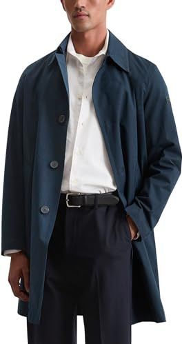 Marc O'Polo - Tussenjas - Donkerblauw - Normale Pasvorm - Knoopsluiting