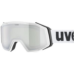 Uvex Gravity Supravision Skibril Wit Mirror Silver Supravision Clear Green/CAT2