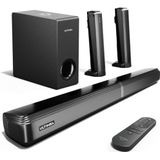 ULTIMEA 4.1-kanaals soundbar voor tv's met subwoofer, app-bediening, deelbare 2-in-1 soundbar, Bluetooth 5.3, tv-luidspreker met 3 EQ-modi, HDMI ARC/Optisch/Aux, Apollo S50, 2025 versie
