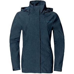 VAUDE Rosemoor Jacket II, regenjas voor dames, waterdicht en ademend, functionele 2-laags outdoorjas, waterkolom 10.000 mm, overgangsjas of fietsjas