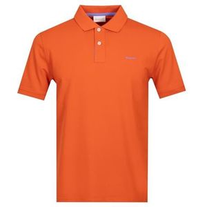 GANT - Poloshirt - Oranje - Normale Pasvorm - Kwartmouw