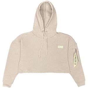 Alpha Industries Organics Cropped OS Hoody Hooded Sweat voor dames Organic Grey