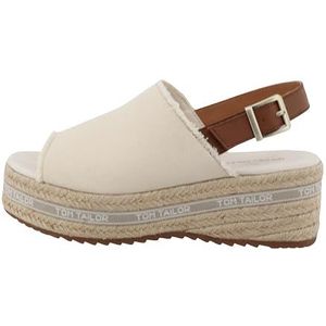 Tom Tailor Dames 7490040006 wigvormige sandalen, ltcream, 39 EU, Ltcream, 39 EU