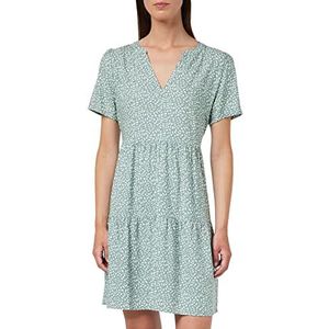 ONLY Dames Onlzally Life S/S Thea Dress Noos Ptm Jurk, Chinois Groen/Aop: witte bladeren, XS