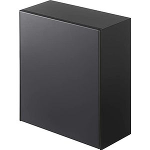 Yamazaki 5434 TOWER opbergbox voor kleefhaken, zwart, ABS-hars, minimalistisch design
