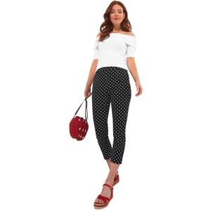 Joe Browns Vrouwen Vintage Heart Spot Print Stretch Katoen Capri Broek, Zwart, 8, Zwart, 34