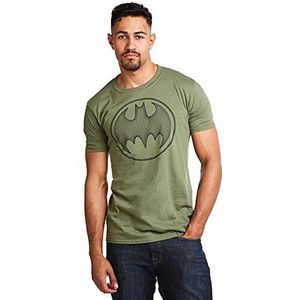 DC Comics Batman 3D T-shirt voor heren, Groen (Militair Groen Militair), XL