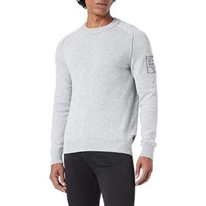 BOSS Heren Knitwear Gebreide Sweater, Open Grijs, S