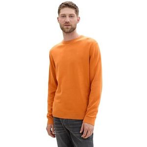 TOM TAILOR heren trui, 36300 - Pumpkin Orange Melange, M