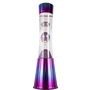 Fisura - Lavalamp. Lamp met ontspannend effect. Inclusief reservelamp. 11 cm x 11 cm x 39,5 cm. (Iridescent)