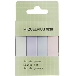 Miquelrius - Set met 4 elastieken, pastelkleuren, afmetingen 74 x 15 x 10 mm, Back2Basics collectie