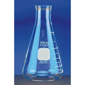 SCILABWARE 231975 Pyrex glazen maatkolf Erlenmeyer 6000 ml, smalle hals, intensief gebruik