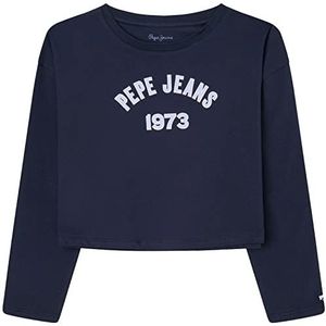 Pepe Jeans Paullete T-shirt voor meisjes en meisjes, Blauw (Dulwich), 6 jaar