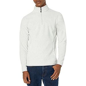 Amazon Essentials Men's Polar fleecejack met kwartrits, Lichtgrijs, XL