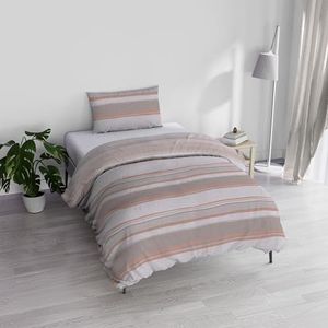 Italian Bed Linen Athena Dekbedovertrekset, 100% katoen, damour roze, eenpersoonsbed