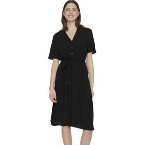 Vila Dames Vimoashly S/S Midi Dress-Noos jurk, zwart beauty, 40