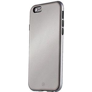 Celly BPCIPH6PSV Silicone Bumper Case met metaaleffect voor Apple iPhone 6/6S Plus Silver