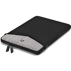 DICOTA Code Sleeve 15 notebooktas - gemaakt van hoogwaardig neopreen, apart accessoirevak, 15 inch, zwartgrijs