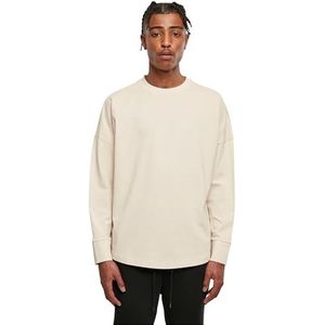 Build your Brand - Oversized Cut On Sleeve Longsleeve - Sand
