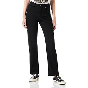 ONLY Dames Onlemily Hw Long Straight Pant PNT Noos Lange rechte broek, zwart, 26W x 34L