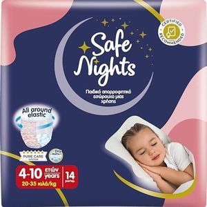 Babylino Safe Nights Girl, absorberende nachtbroek voor meisjes, 4-10 jaar (20-35 kg), 14 stuks