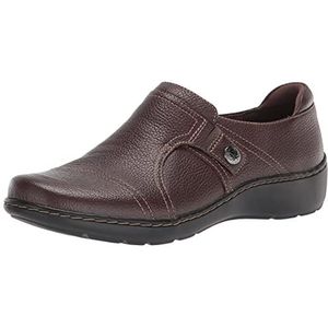 Clarks - Dames Cora Poppy Schoenen, 7.5 UK, Donkerbruin Tumbled, 41.5 EU