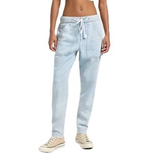 Lee Dames Jeans Trekkoord Pull On, Loose Tapered Fit, Kegelvormige pijpen, Bright Mist, M