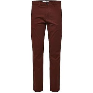 SELECTED HOMME SLH175-SLIM New Miles Flex Pant NOOS, Cherry Mahogany, 36W x 32L